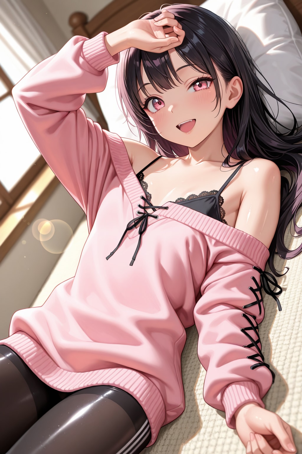 「ぴぃすっ☆　どう？　大人っぽい？」