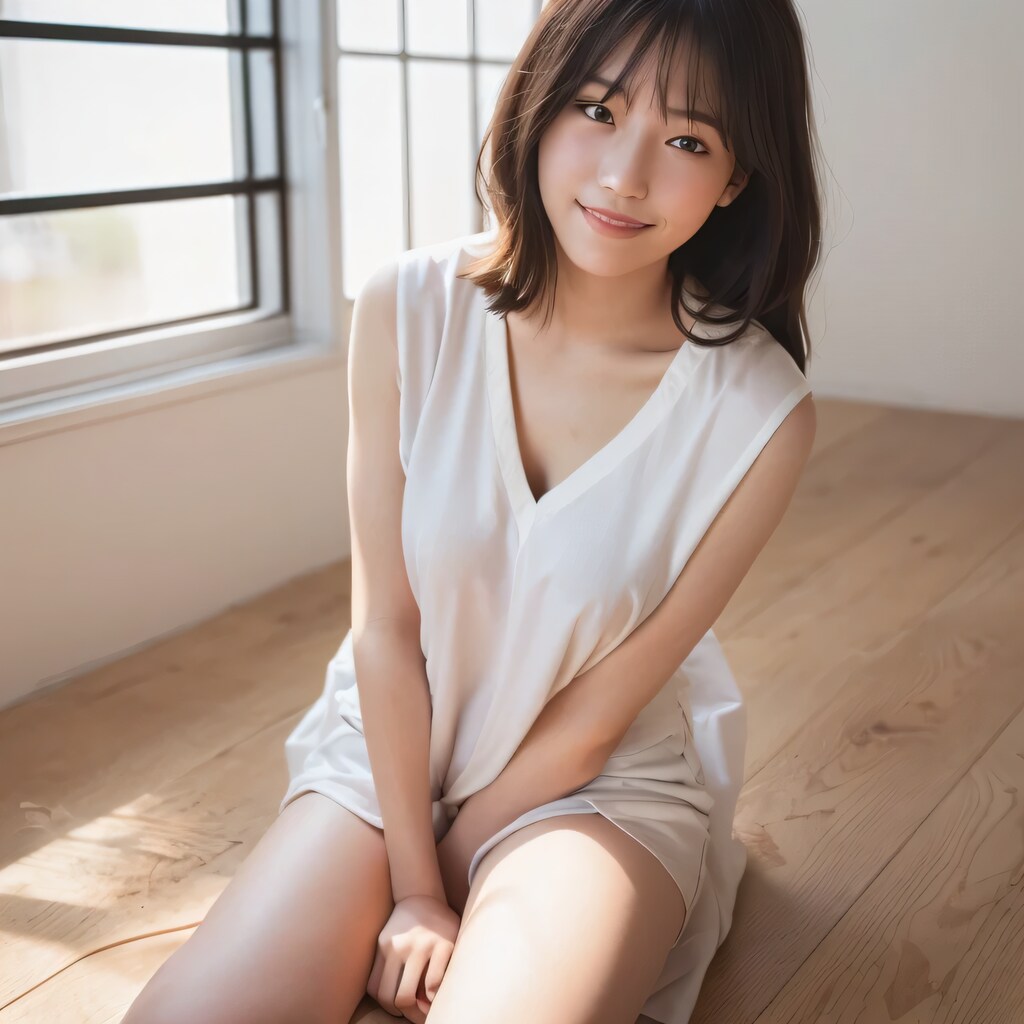 黒髪ロングで薄着の美女２９