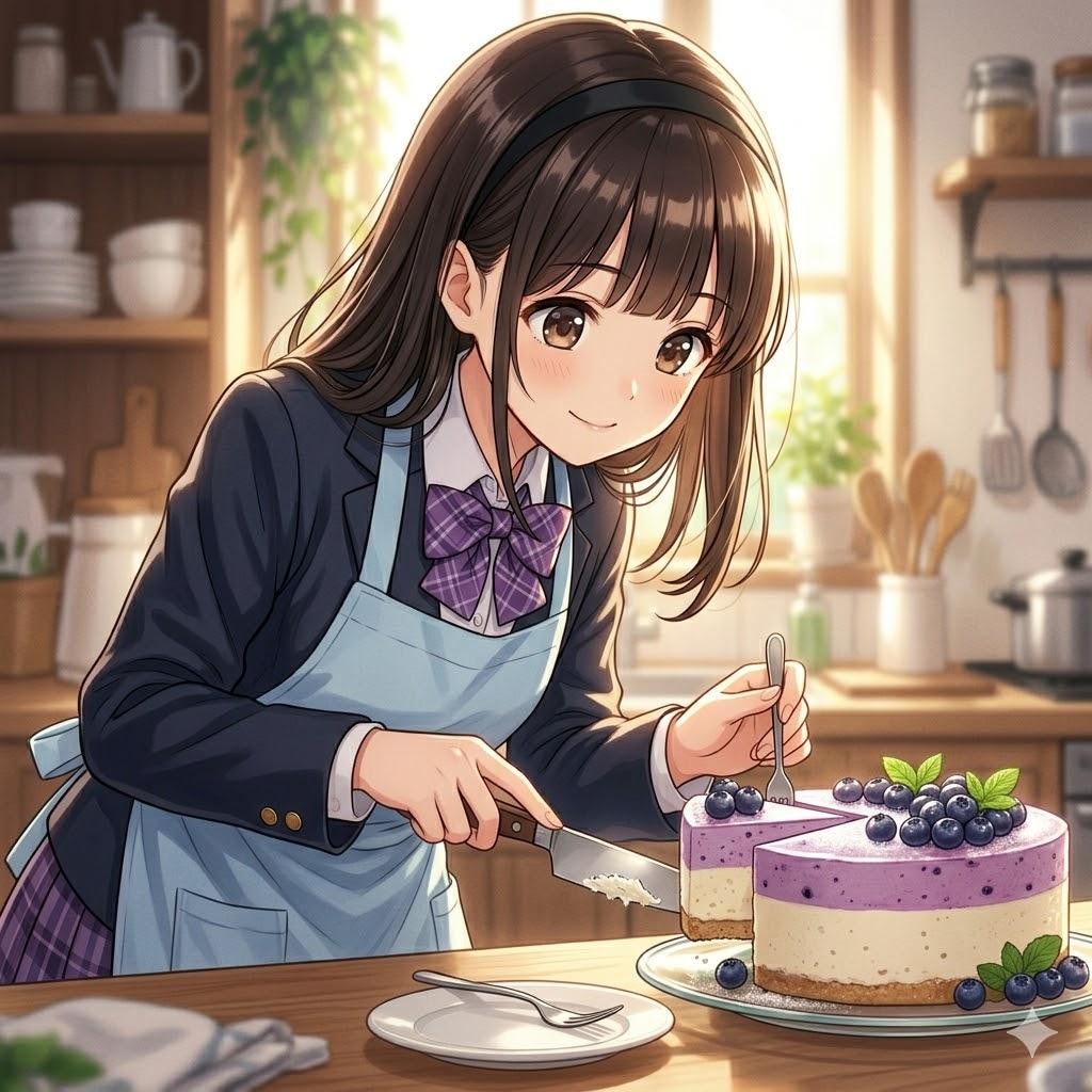 ブルーベリー🫐レアチーズケーキ