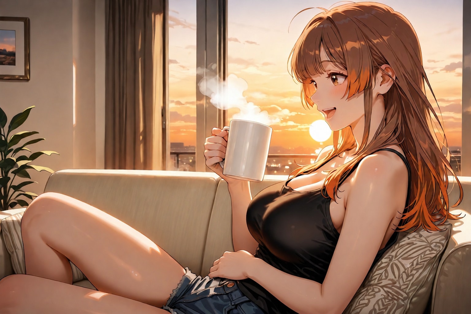 たまにはコーヒーブレイクもいいわね(*'▽'*)