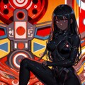サイバーパンクで黒づくめちゃん 2枚目