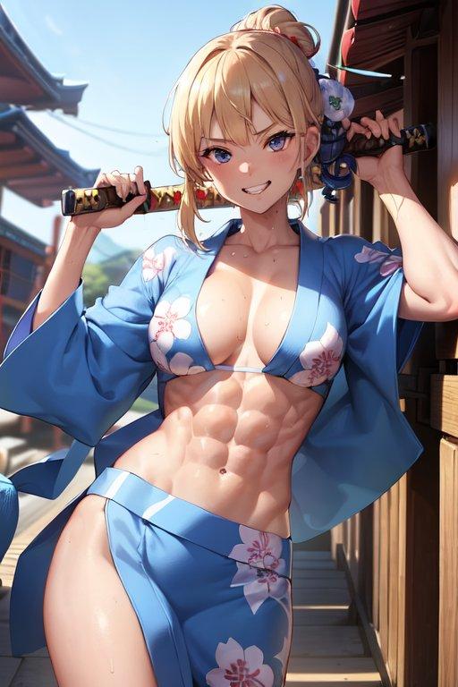外国人腹筋女子in京都