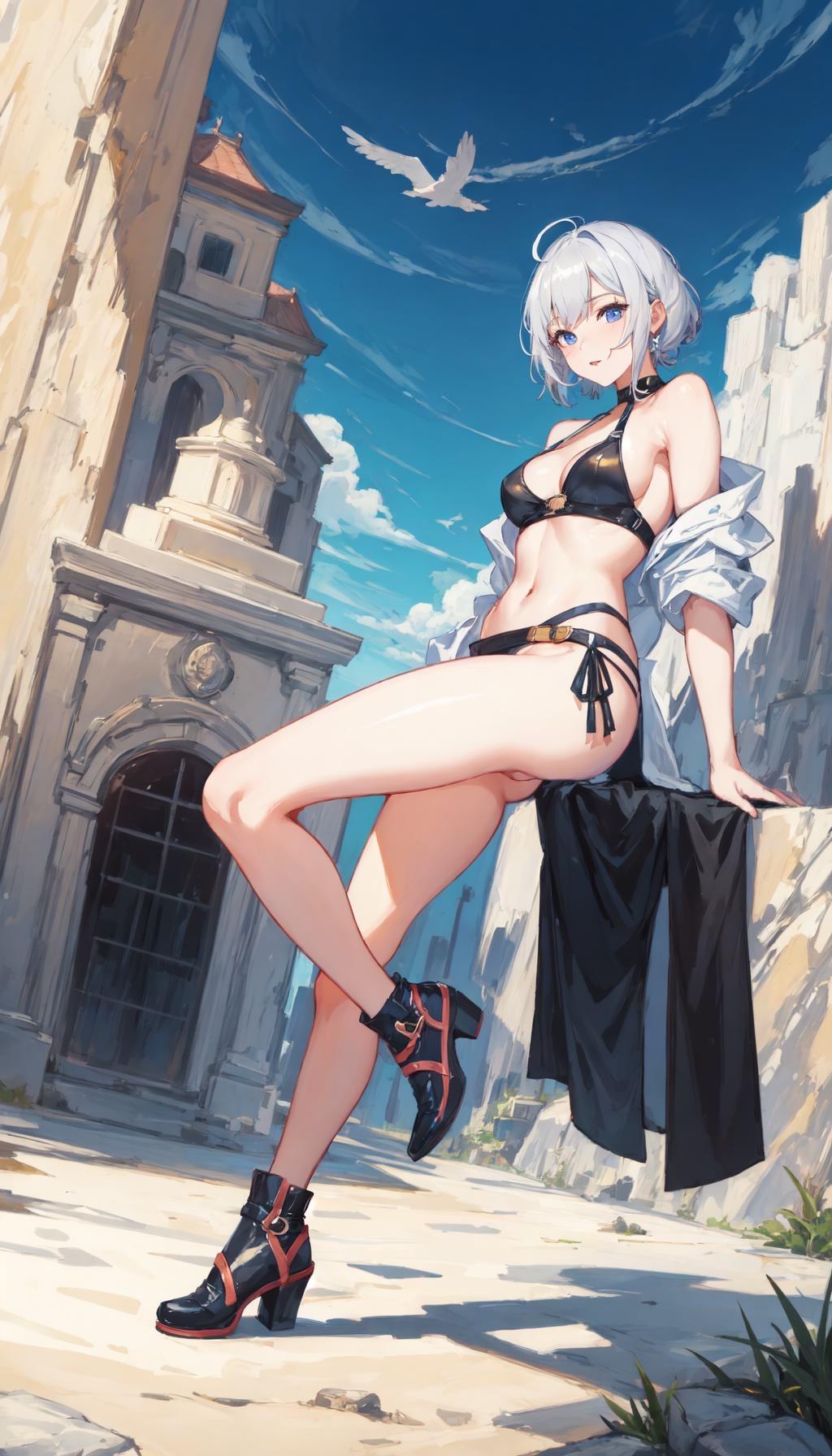 傭兵少女(白髪ちゃん)