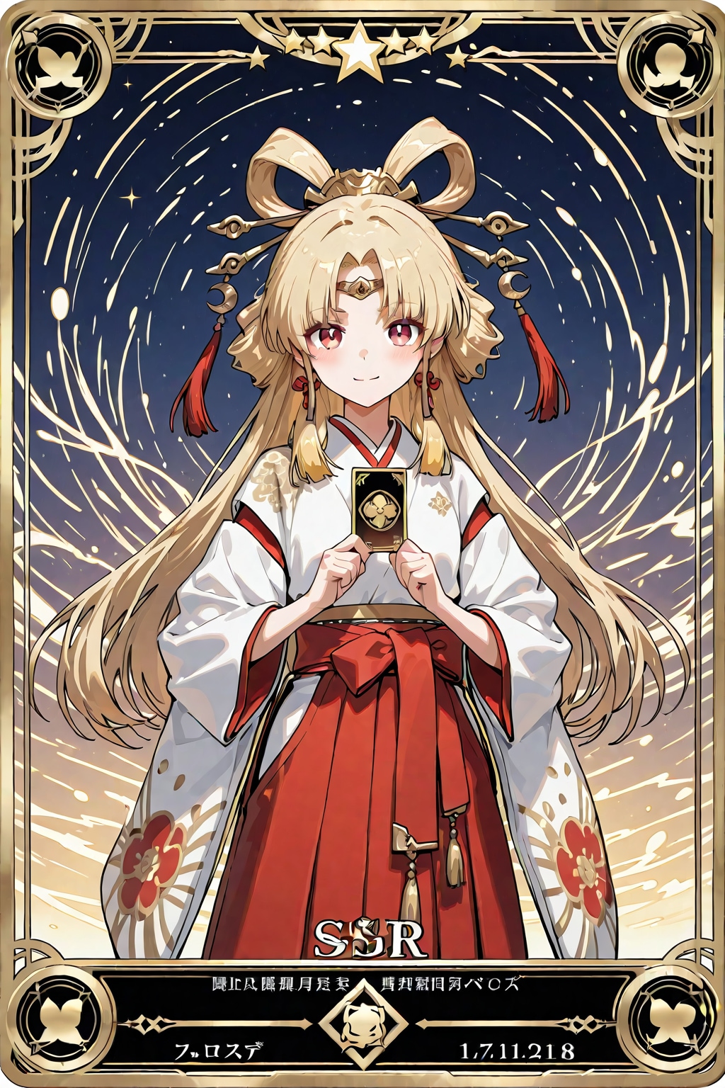 「秋田美人の描かれたＳＳＲカード」の日本画風ＳＳＲカード