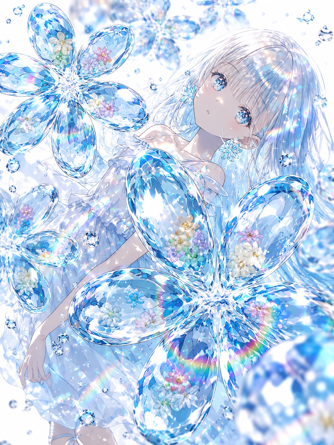 虹を宿す水晶花