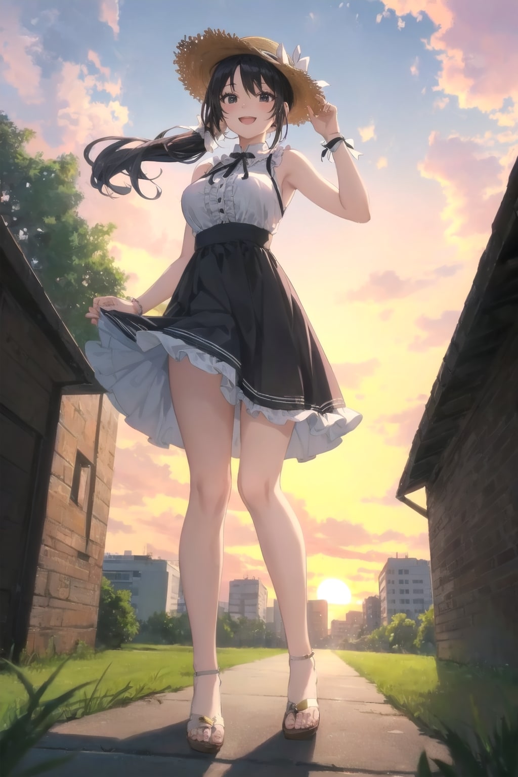 夕暮れの公園で