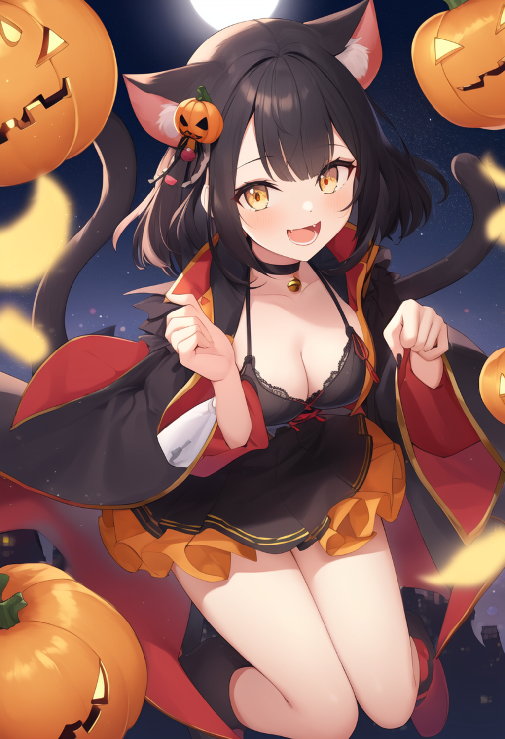 黒猫ハロウィンガール