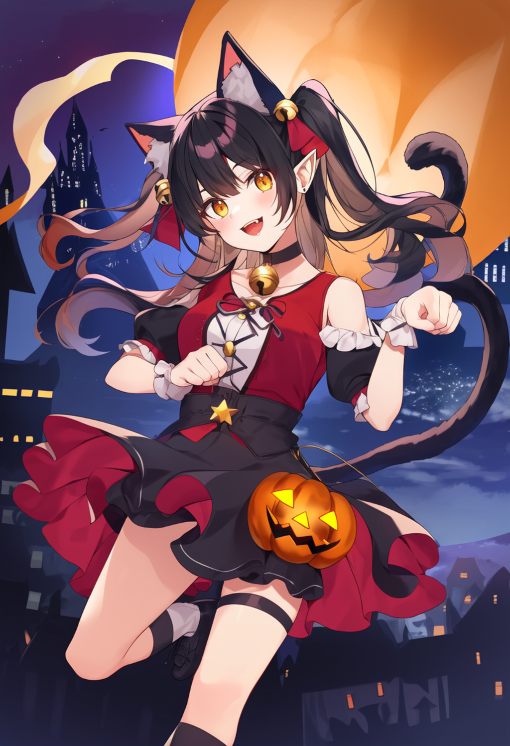 黒猫ハロウィンガール