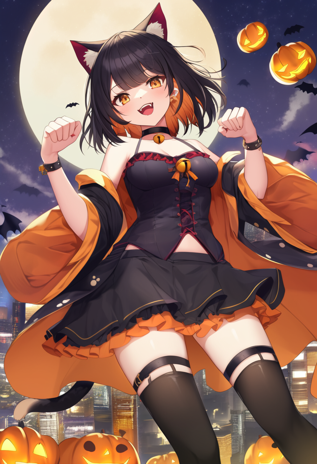 黒猫ハロウィンガール