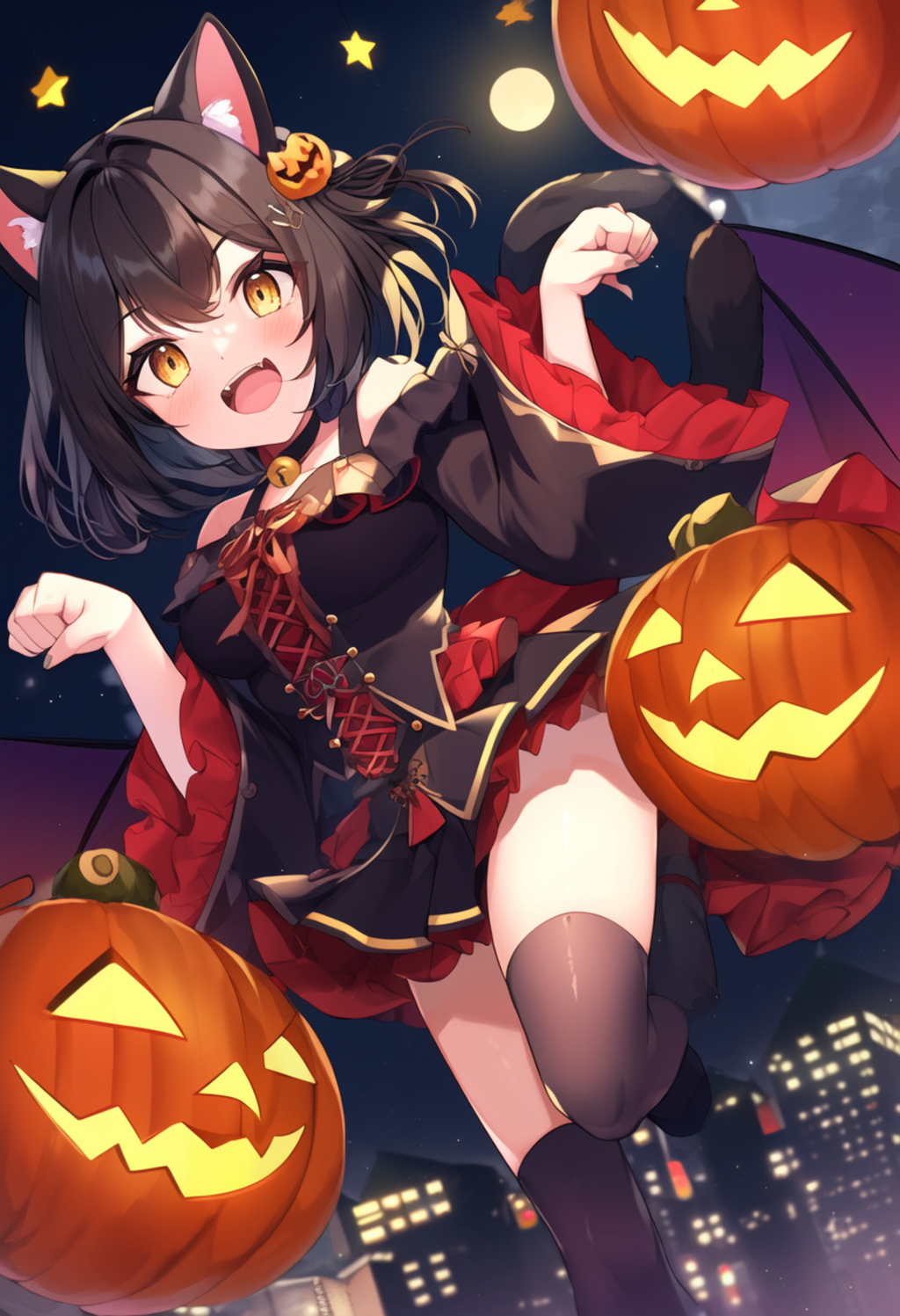 黒猫ハロウィンガール