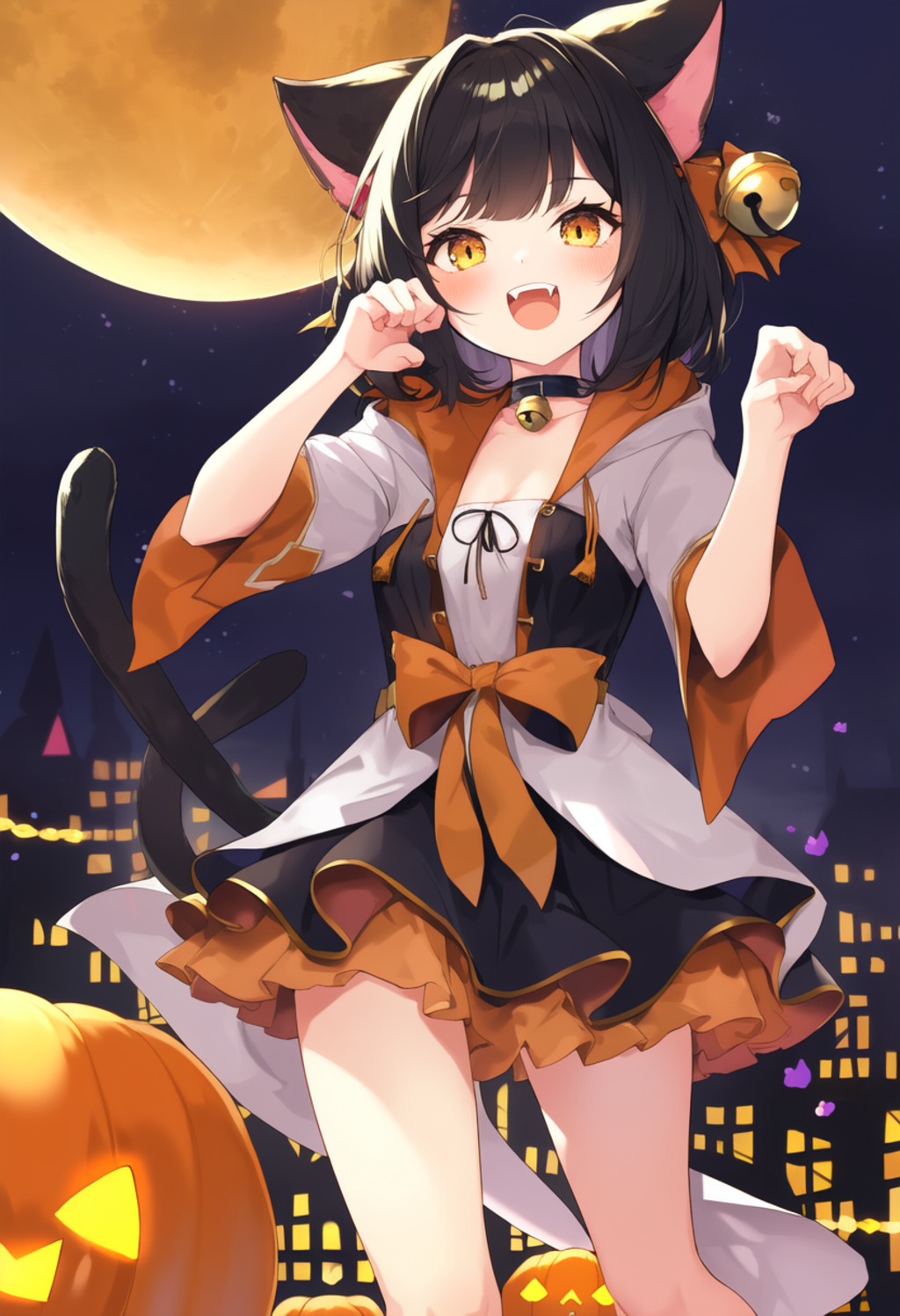 黒猫ハロウィンガール