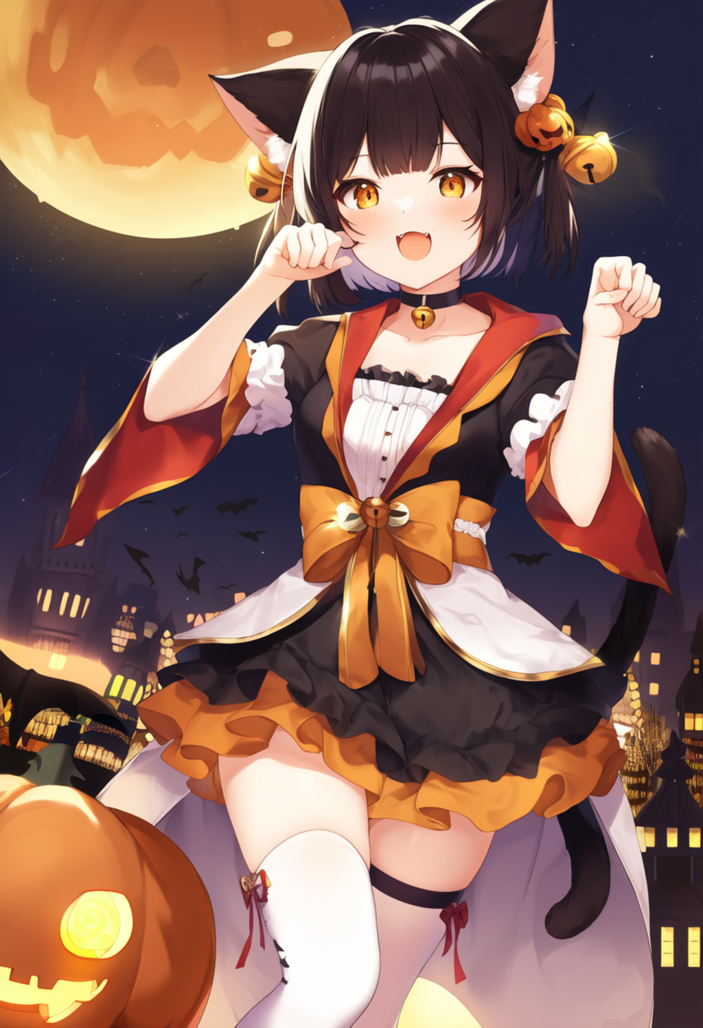 黒猫ハロウィンガール