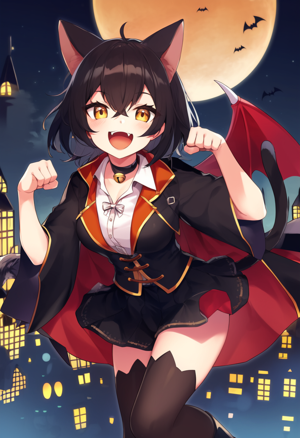 黒猫ハロウィンガール