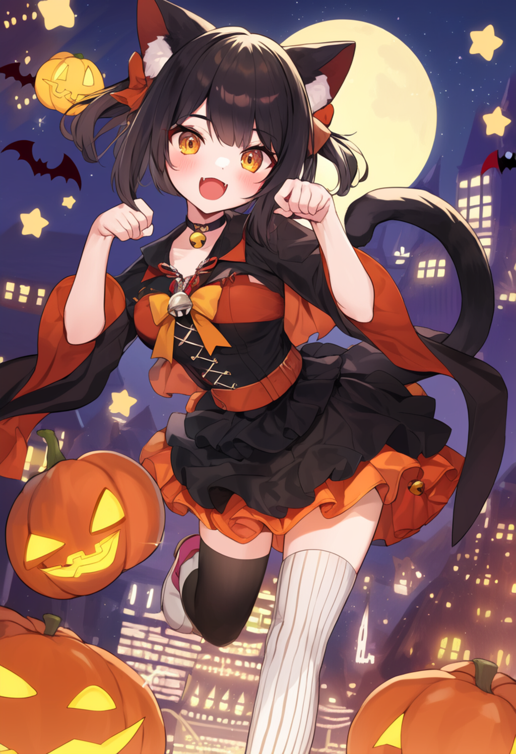 黒猫ハロウィンガール
