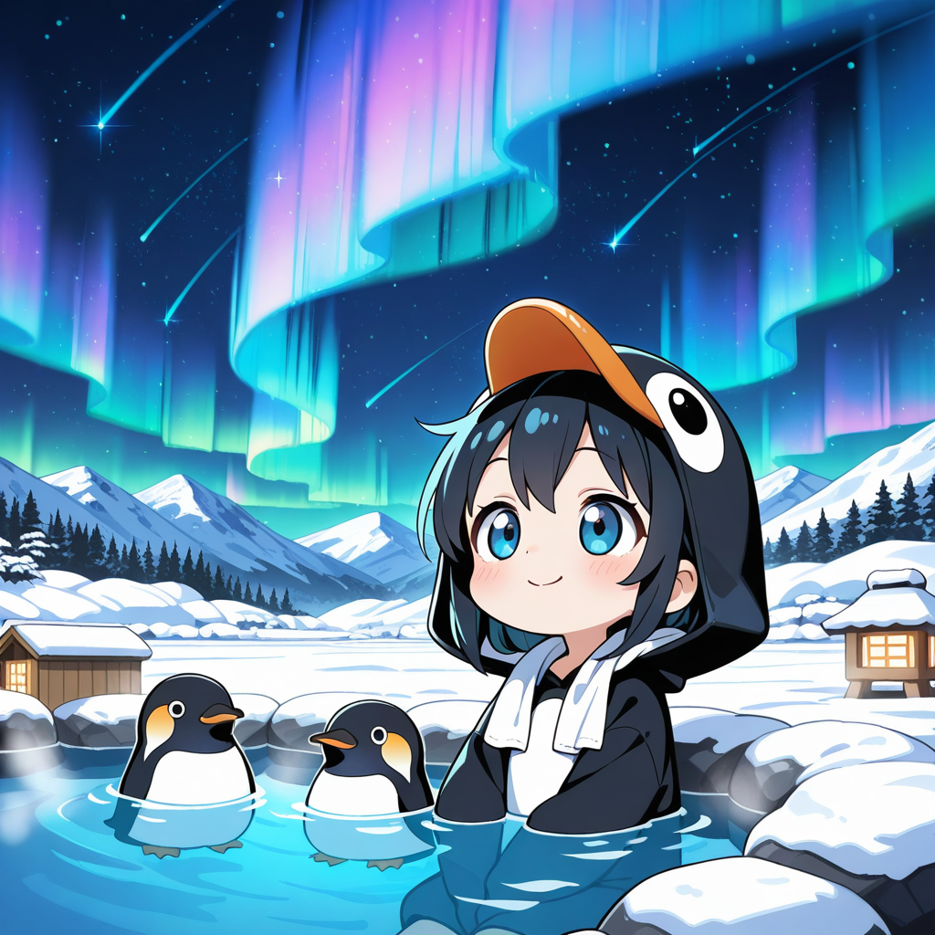ペンギンだって、温泉に浸かりたい♡