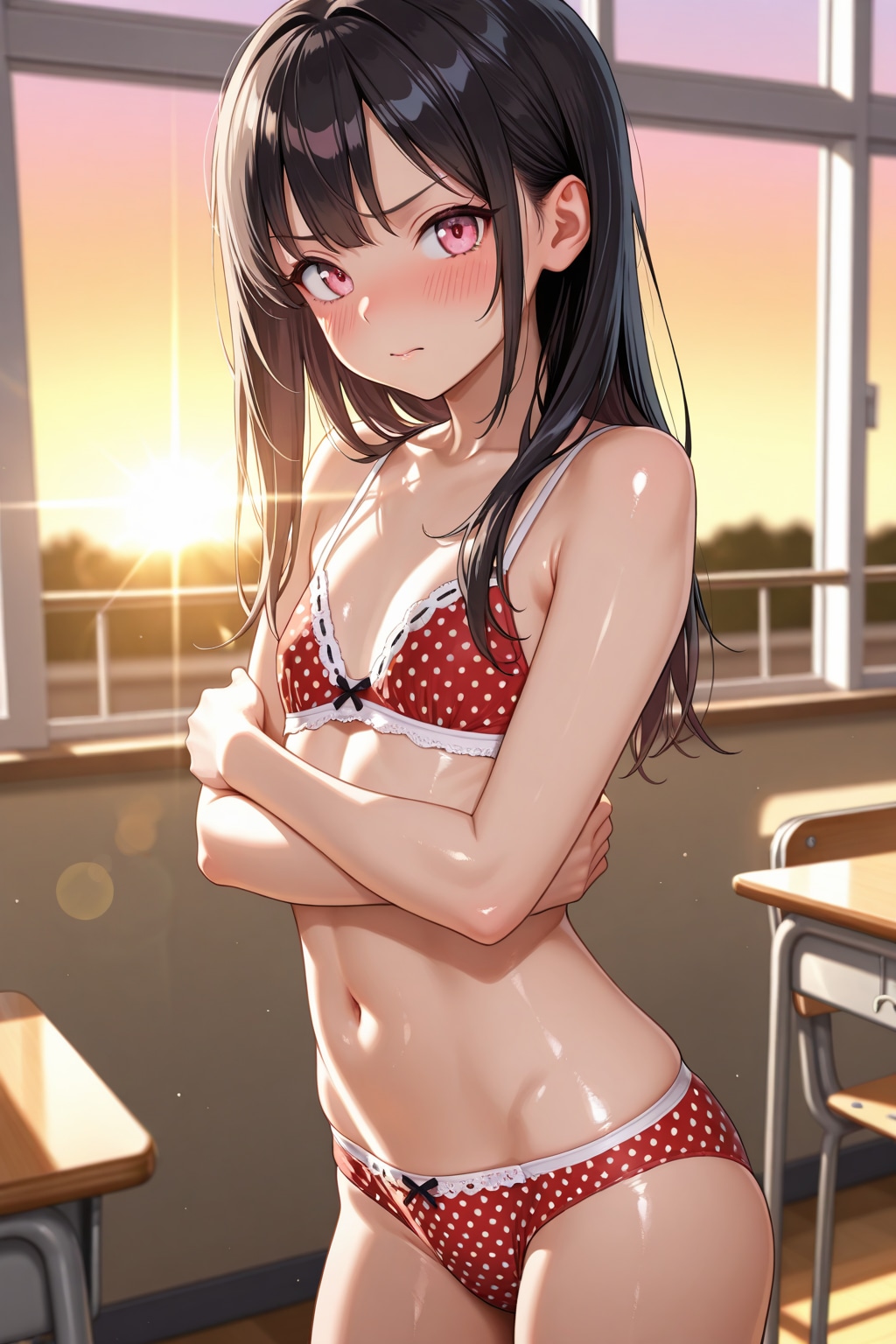 「教室で脱ぐなんて・・・」