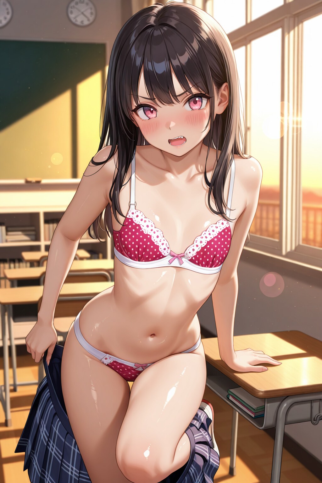 「教室で脱ぐなんて・・・」