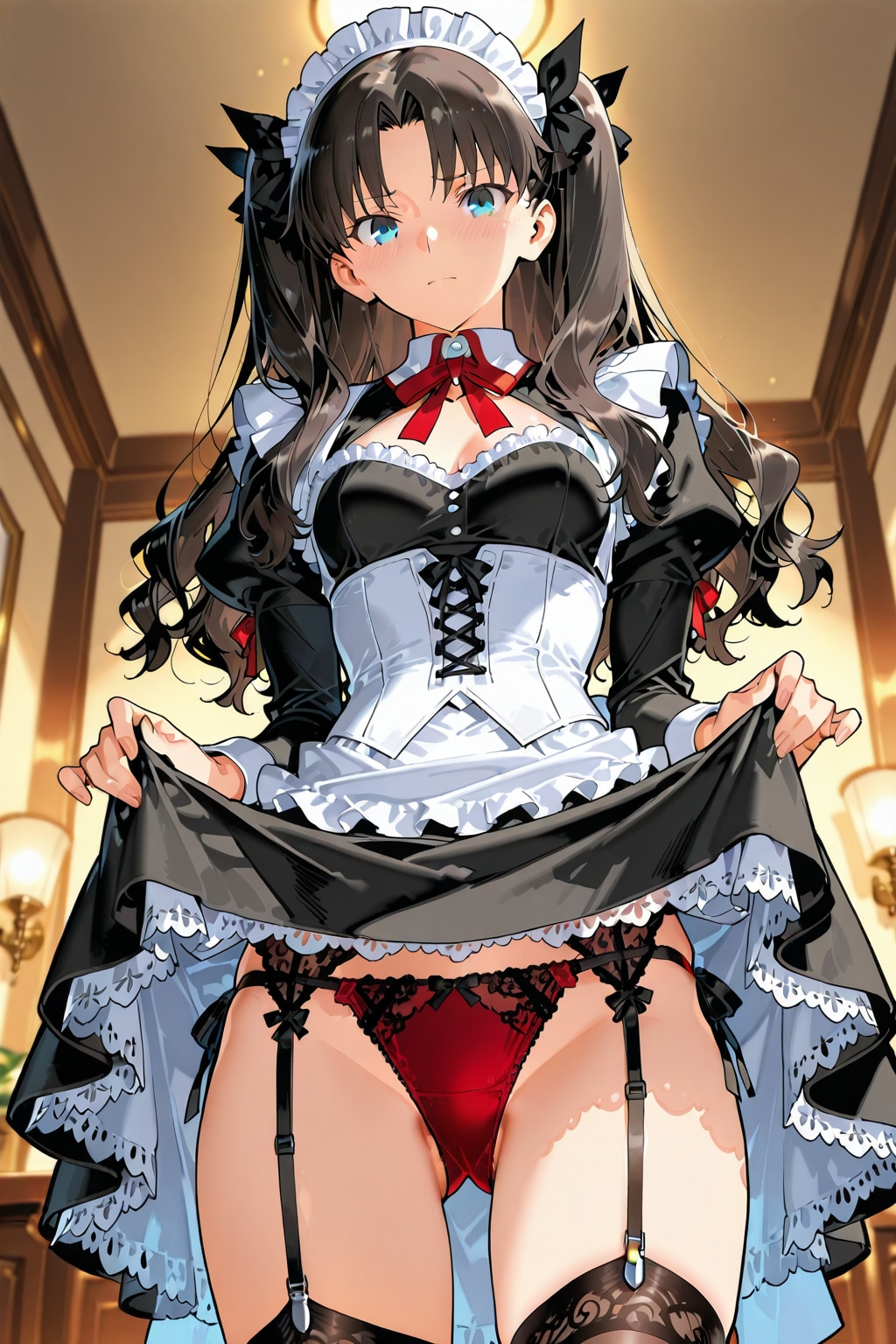 何を疑ってるの・・・ほら・・・ちゃんと履いてるでしょ・・・ダメな人ね。