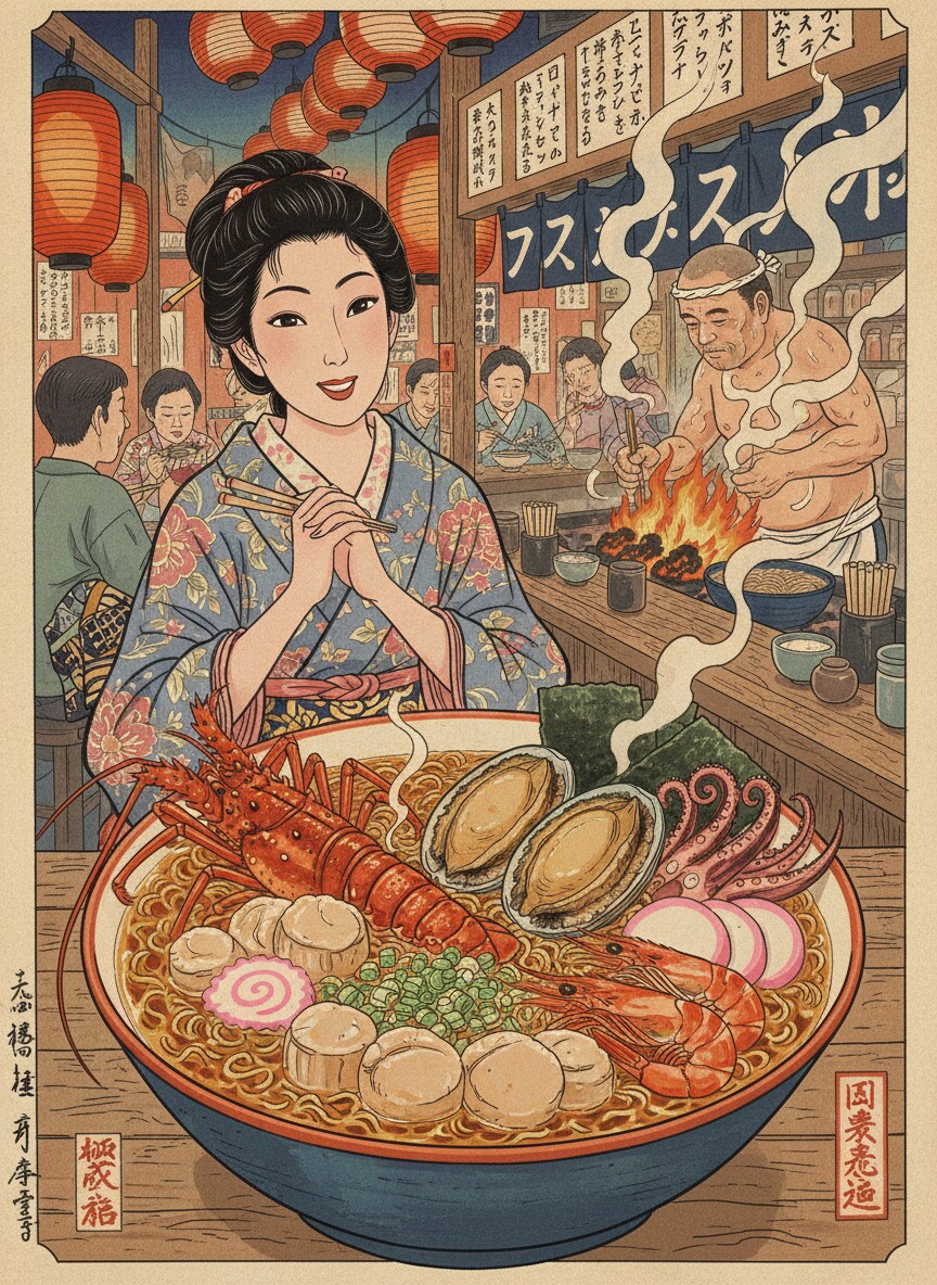 伝説の麺 | の人気AIイラスト・グラビア