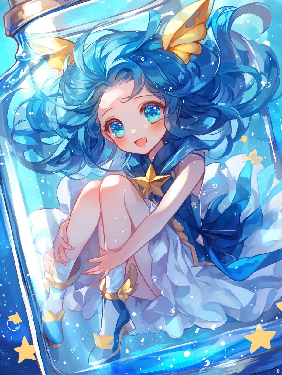 「瓶詰の少女」蒼43 | の人気AIイラスト・グラビア