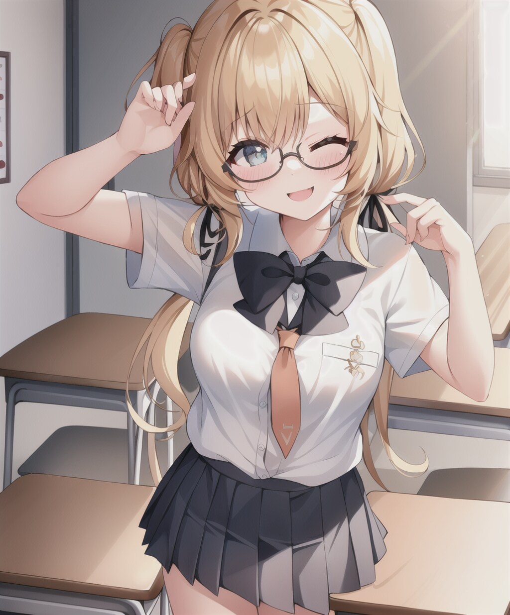 眼鏡金髪ツインテちゃん