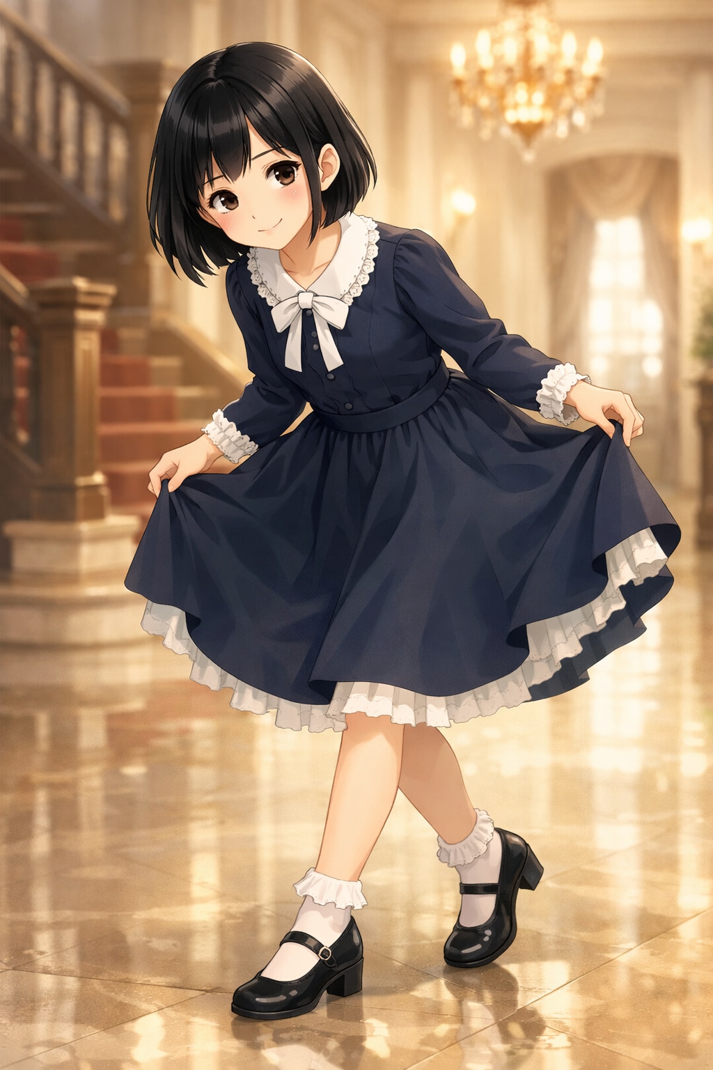 挨拶をしている女の子