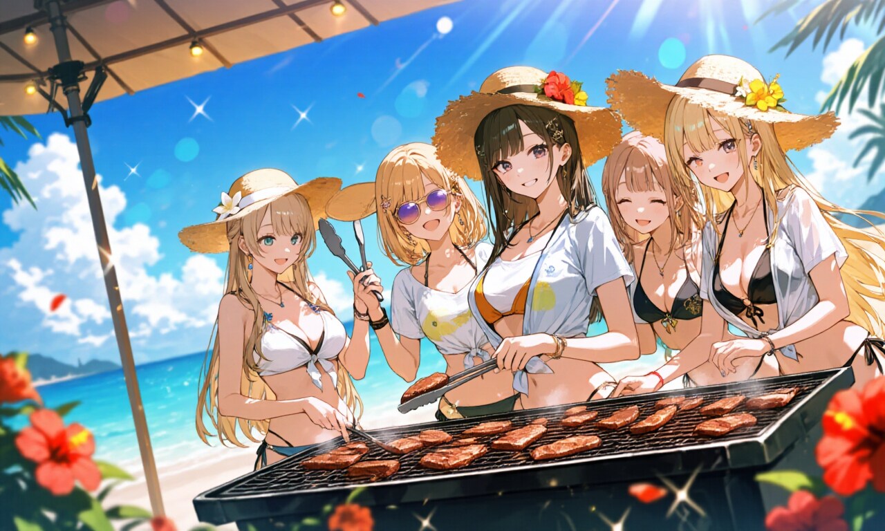 ビーチでBBQ！
