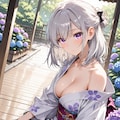 (1300)銀髪ちゃん着物 2枚目
