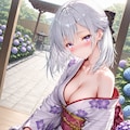 (1300)銀髪ちゃん着物 3枚目