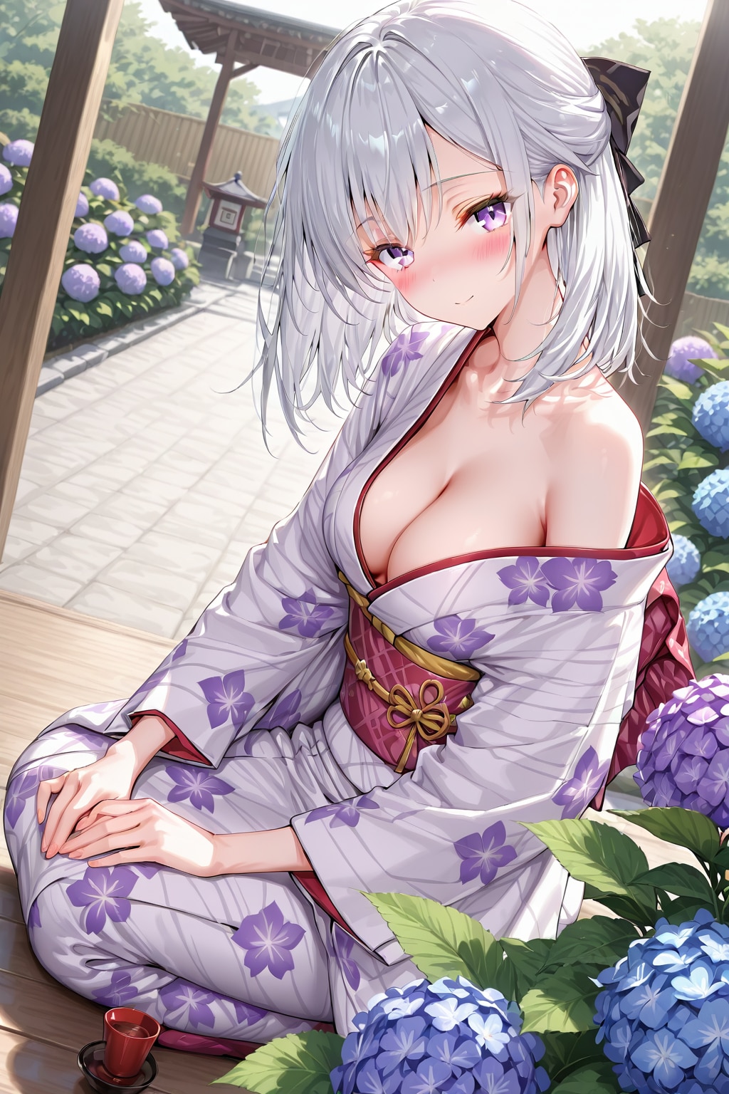 (1300)銀髪ちゃん着物