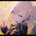 カラフルなアート少女 2枚目