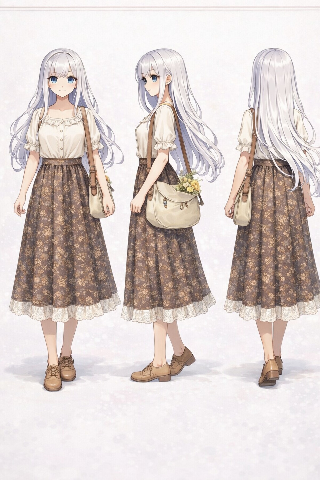 日傘越しに映る湖畔