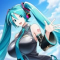 ボカロ　透明アンサー　初音ミク（爆乳版） 4枚目