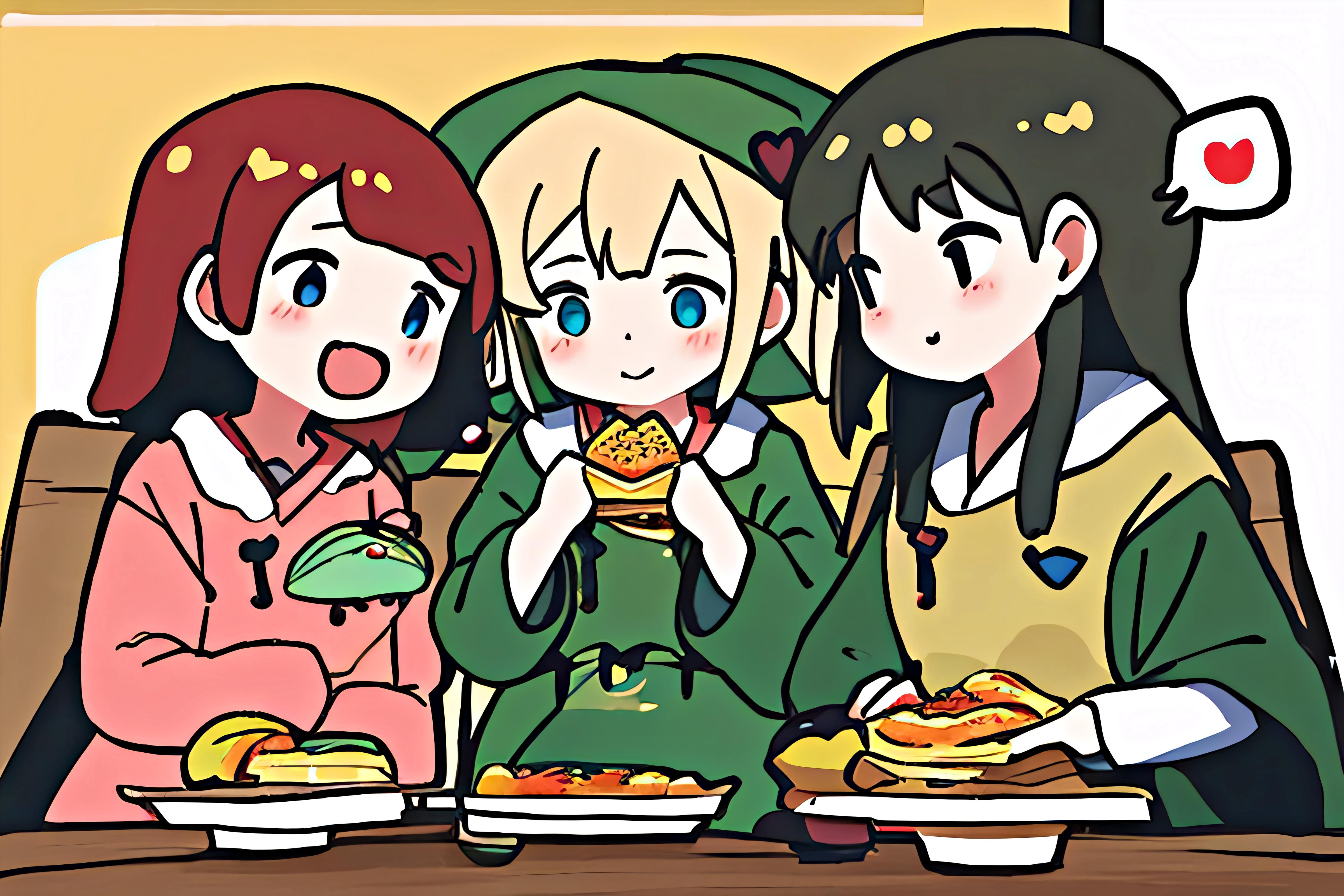 「皆で🍕パーティ」smol world_14