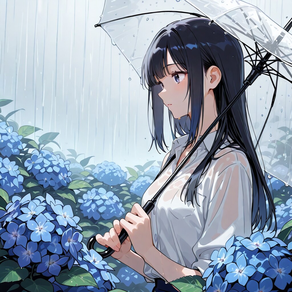 雨の中の散歩