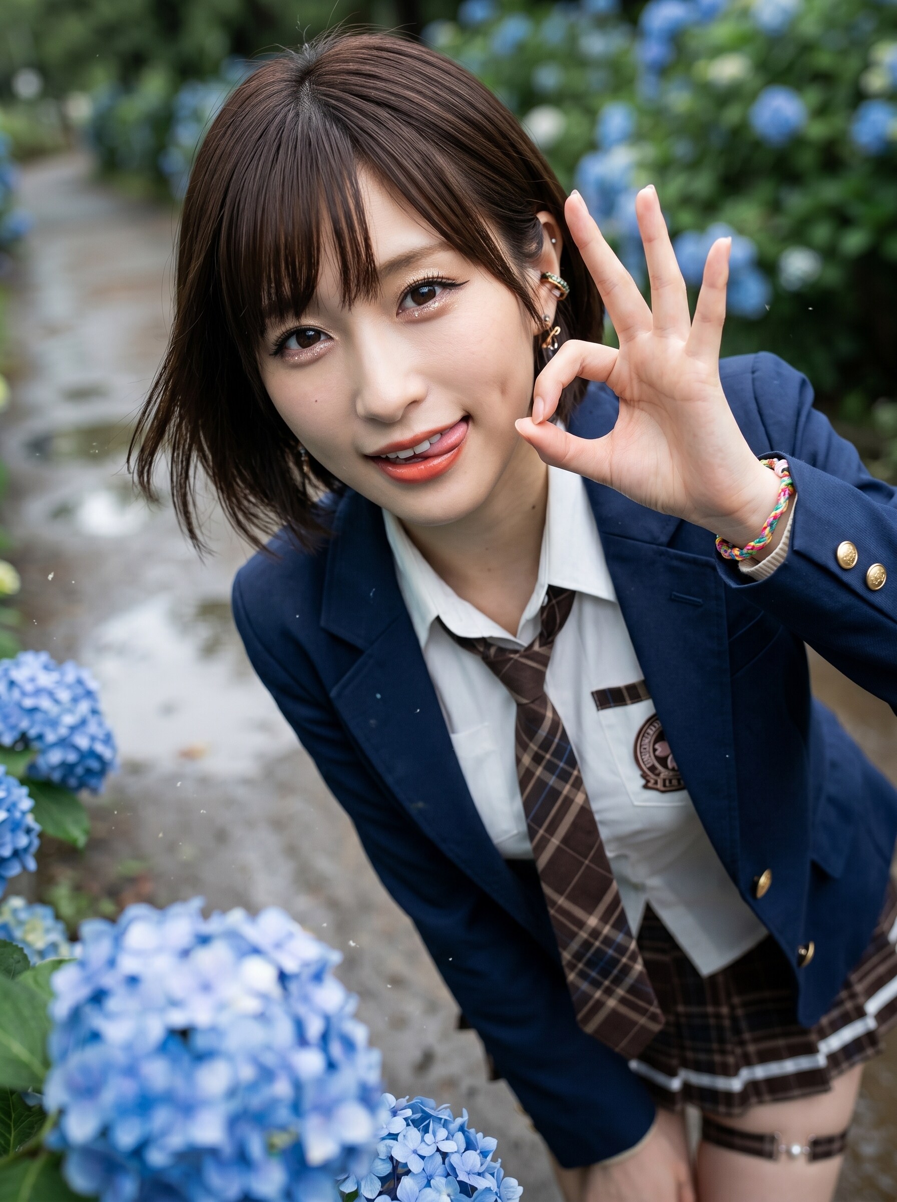 JKと紫陽花
