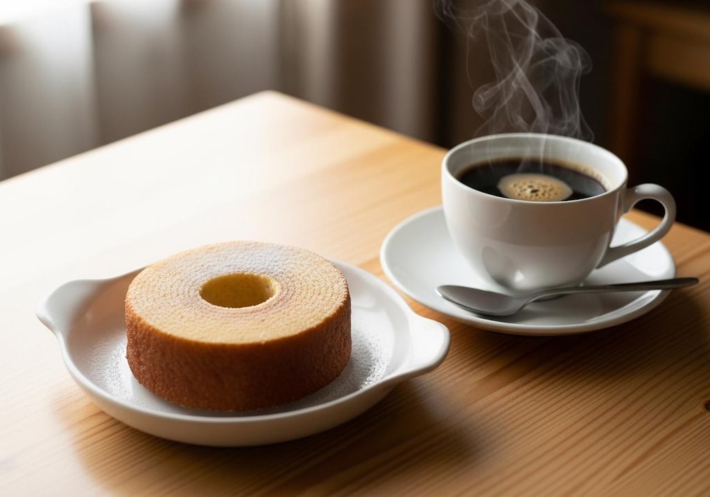 デザートのバウムクーヘン