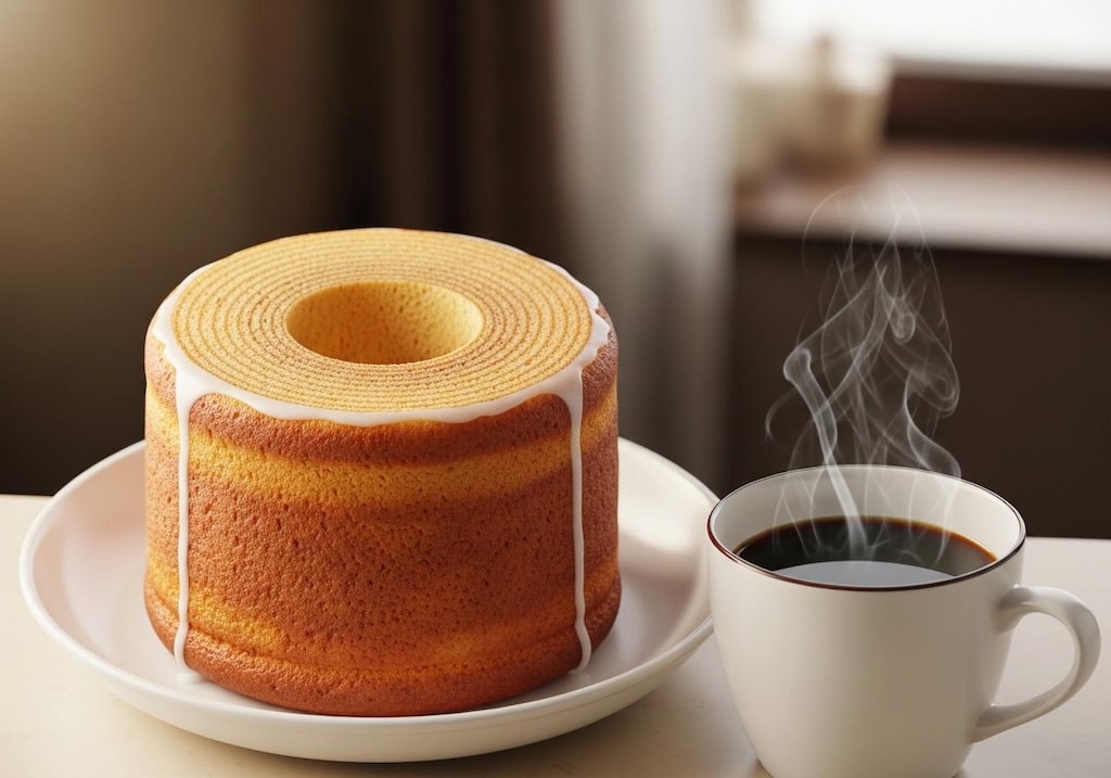 デザートのバウムクーヘン