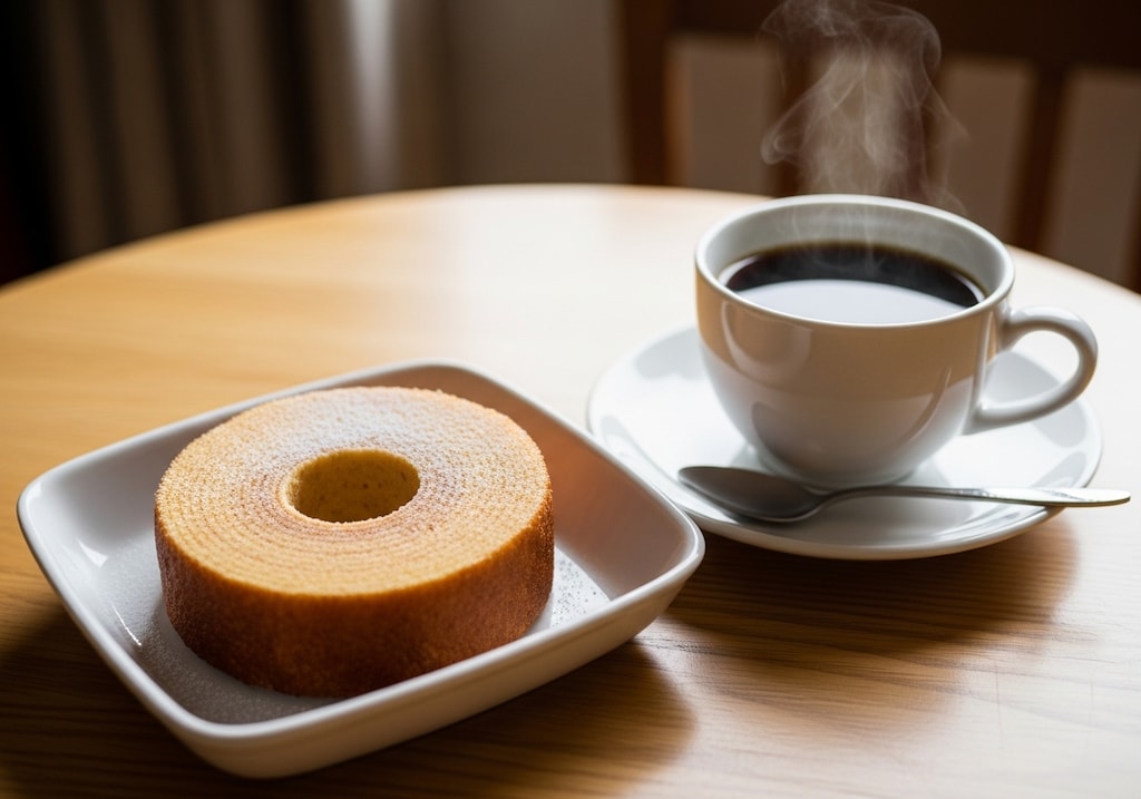 デザートのバウムクーヘン