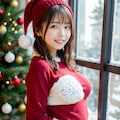 サンタのコスプレをしている先生 10枚目