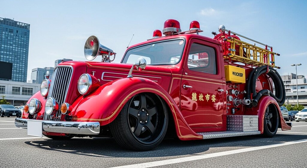 クラシックカー消防車のドリ車