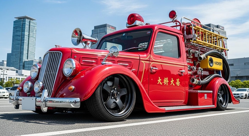 クラシックカー消防車のドリ車