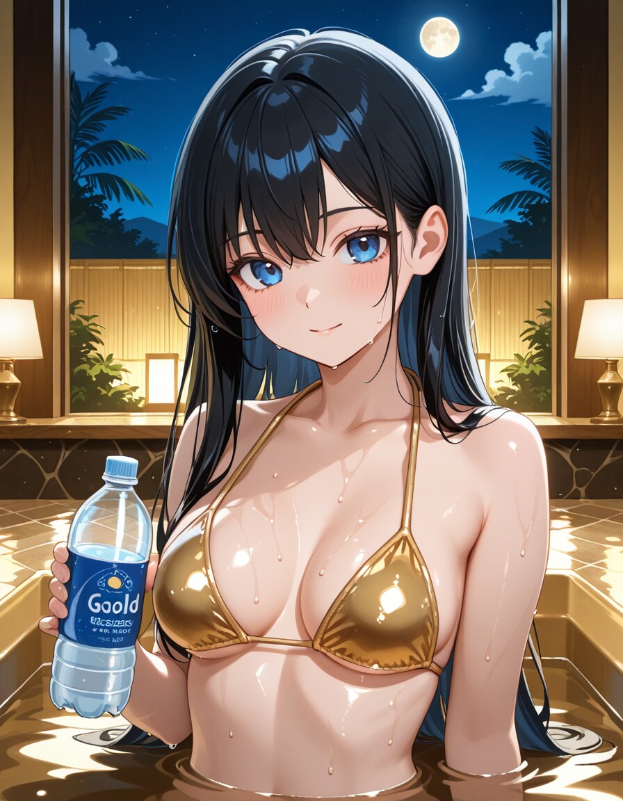 金色ビキニの葵さん(PixAI版)