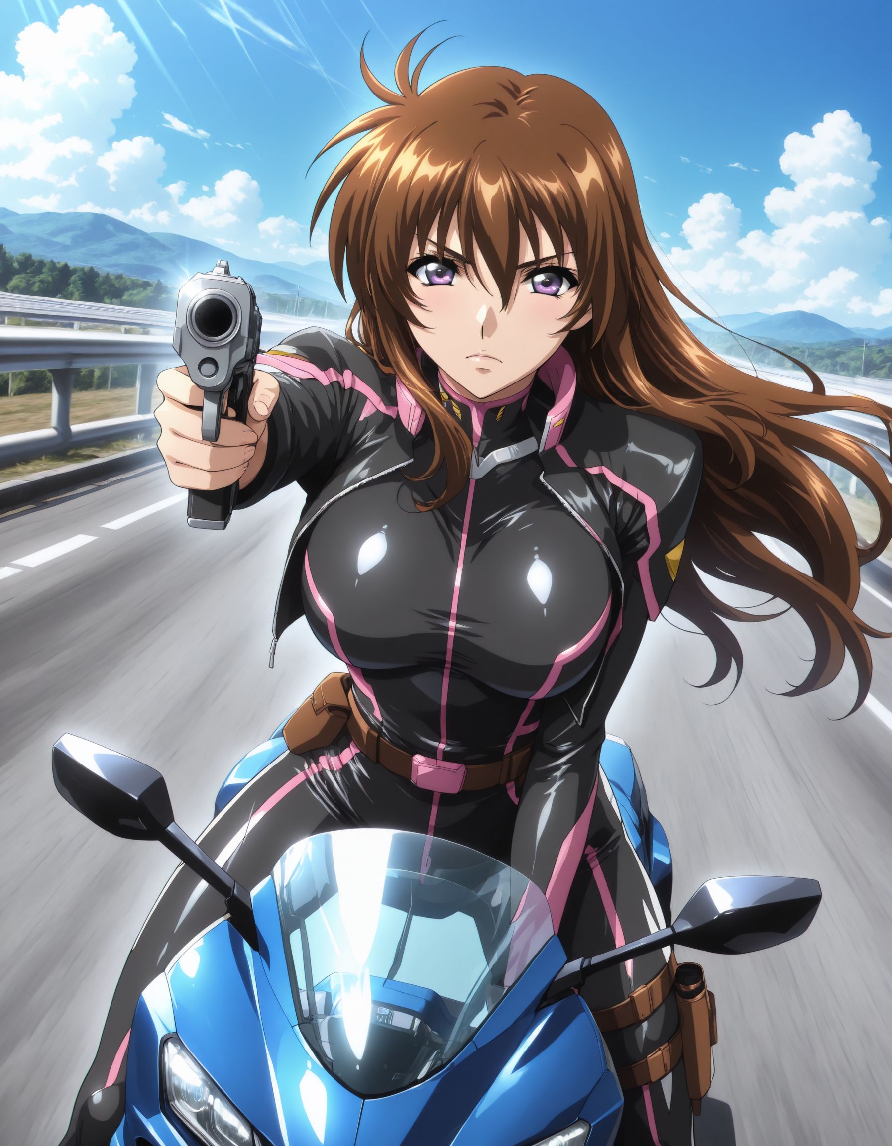 バイク乗ってﾊﾞｷｭｰﾝ(つ''ω`C)