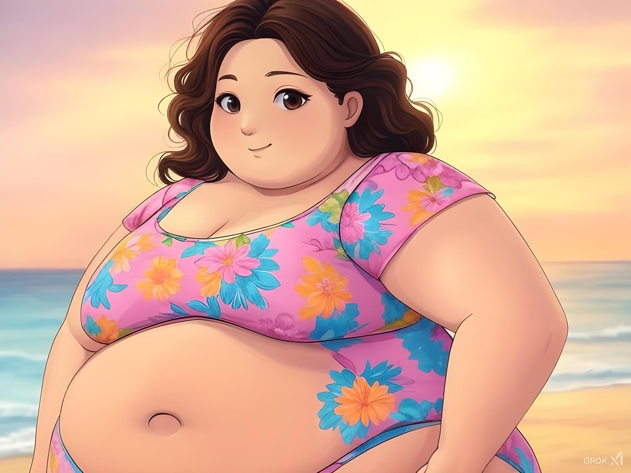 ミケぽちゃ女子と夕暮れ