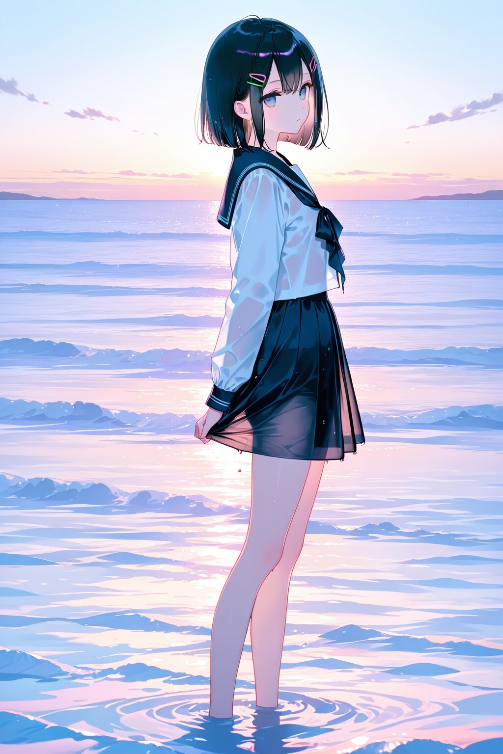 セーラー服と砂浜(LILAC)(39)