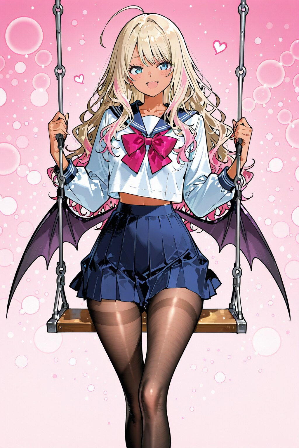 小悪魔ギャルとブランコにて😈💓