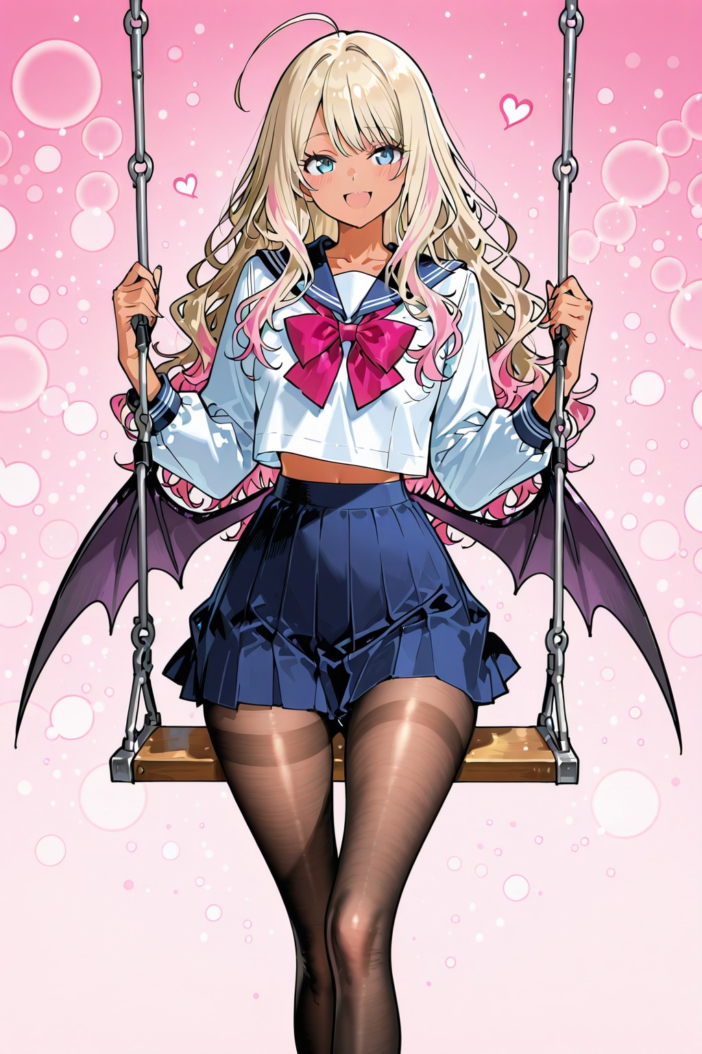 小悪魔ギャルとブランコにて😈💓