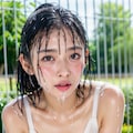 雨で濡れたちょいムチ女子💛Part2 6枚目