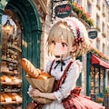 walking along a cobblestone shopping street 2枚目